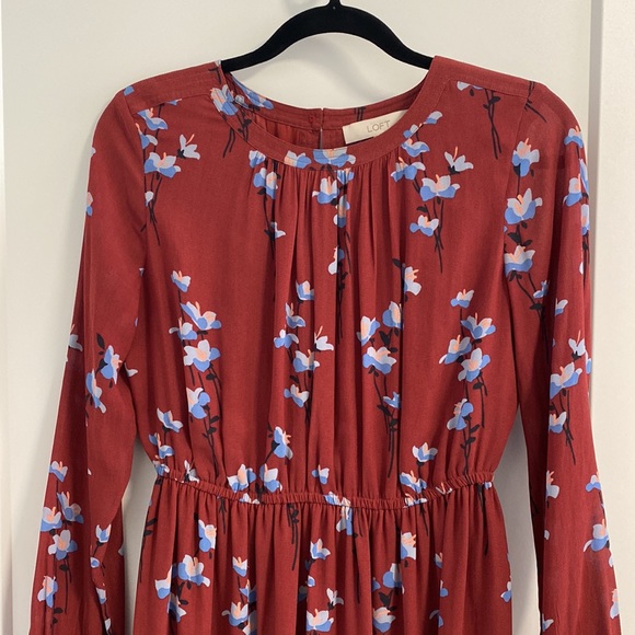 ANN TAYLOR Loft Long Sleeve Dress, Small - Picture 5 of 7